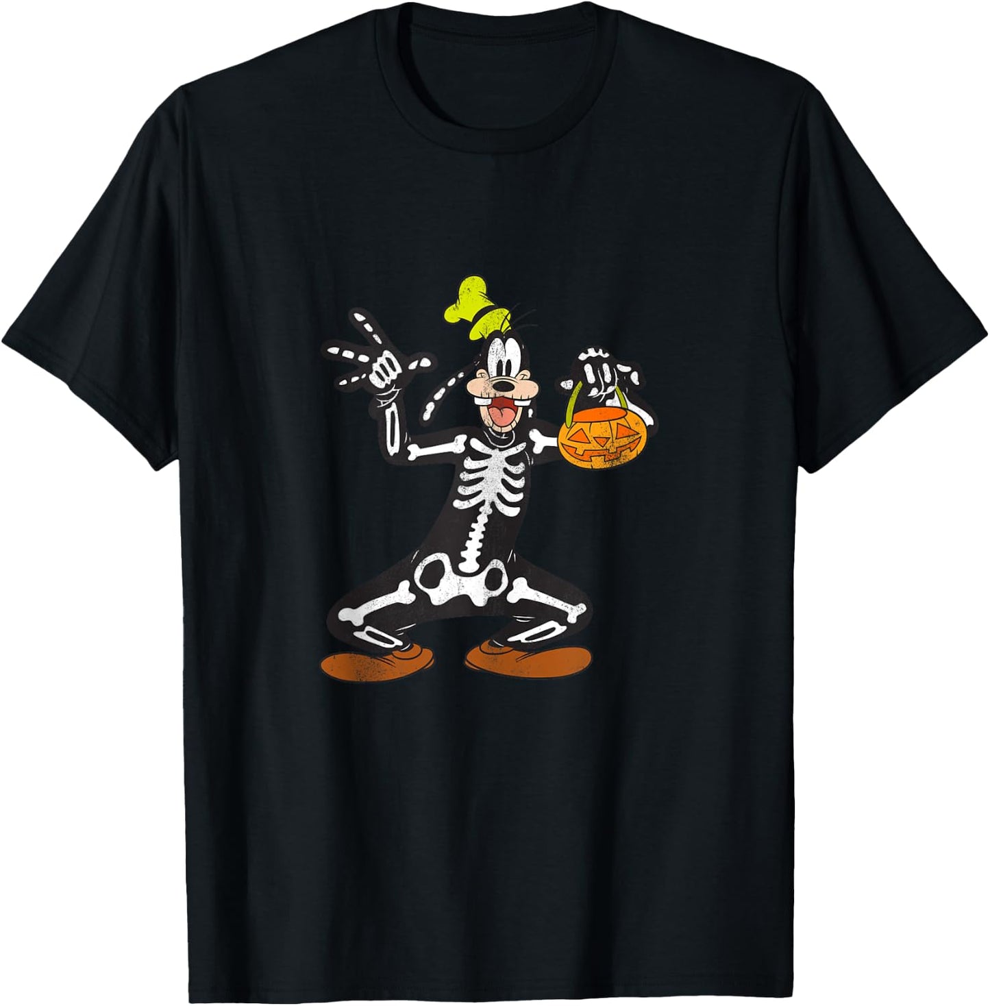 Disney - Goofy Skeleton Halloween T-Shirt - T-Shirt | Black