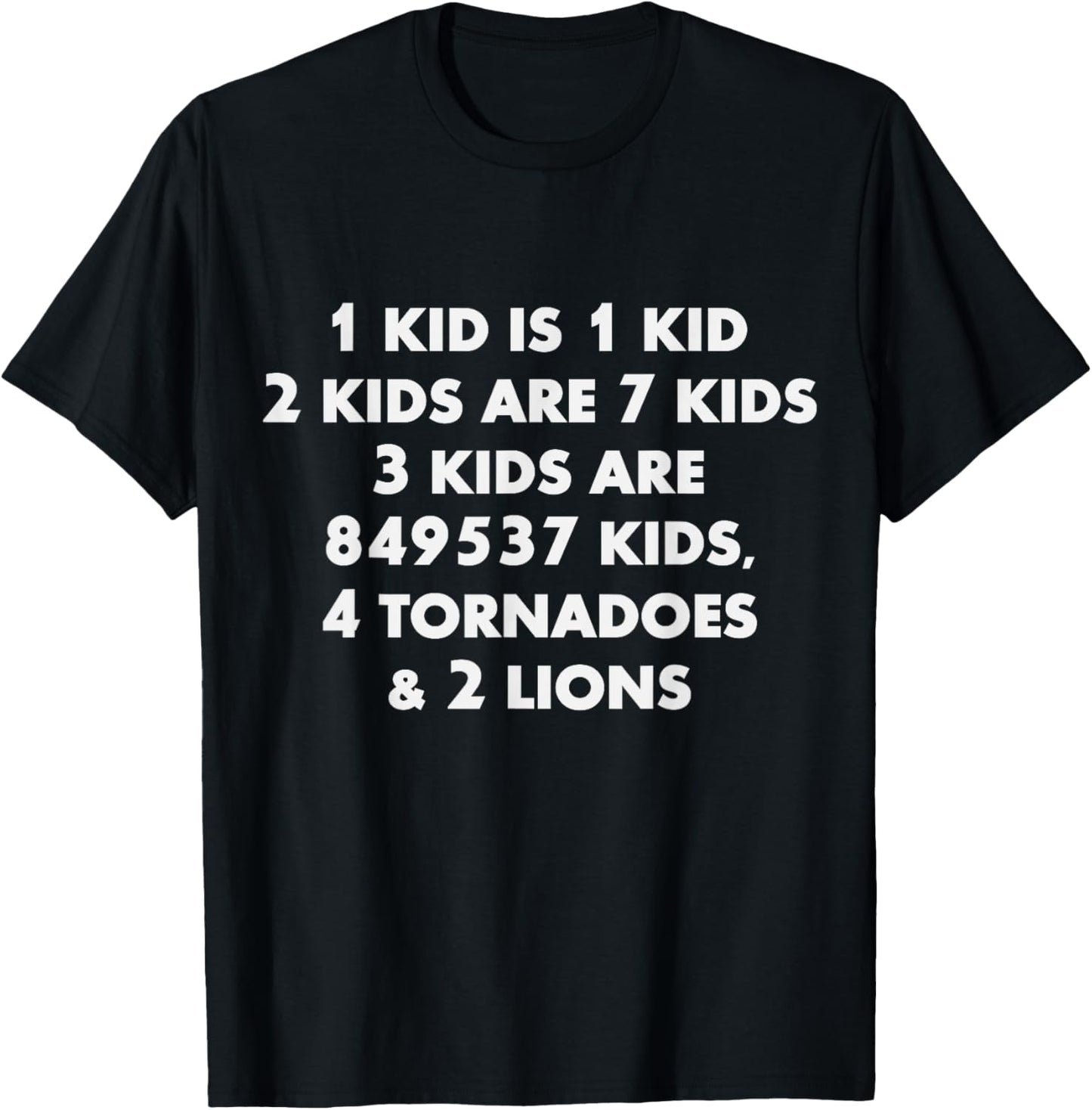 3 Kids Dad 3 Kids Mom Funny Father Day Mother Day Parent T-Shirt - T-Shirt | Black