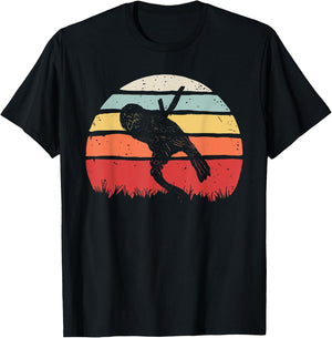 Vintage Retro Kakapo Bird T-Shirt - T-Shirt | Black