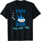 Papa Shark Gift Father - Camisa de Regalo Papa en espanol T-Shirt - T-Shirt | Black