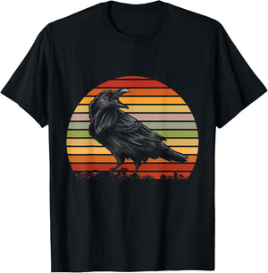 Retro Crow T-Shirt - T-Shirt | Black