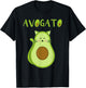 Funny Avogato Christmas Avocado Cat Foodie Design Lover Kids T-Shirt - T-Shirt | Black