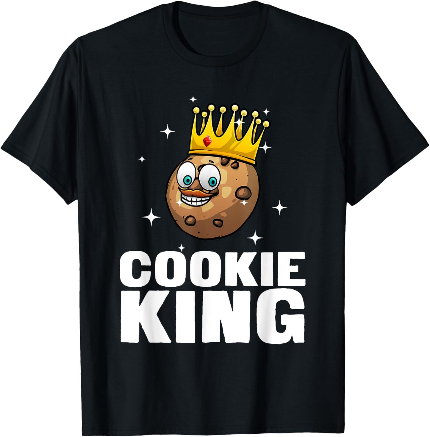 Funny Cookie King Gift Cool Culinary Baker Baking T-Shirt - T-Shirt | Black