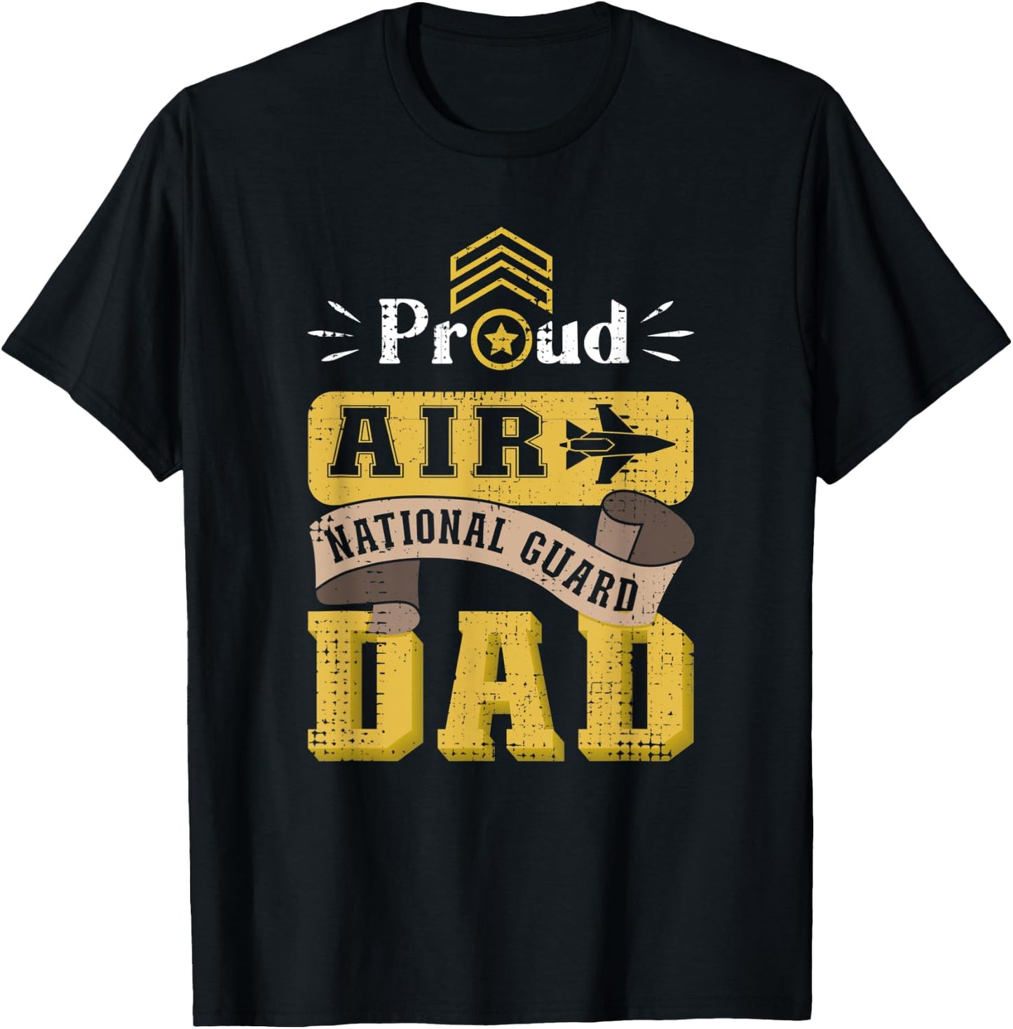 Fathers Day Veteran Air Force Shirt Air National Guard Dad T-Shirt - T-Shirt | Black