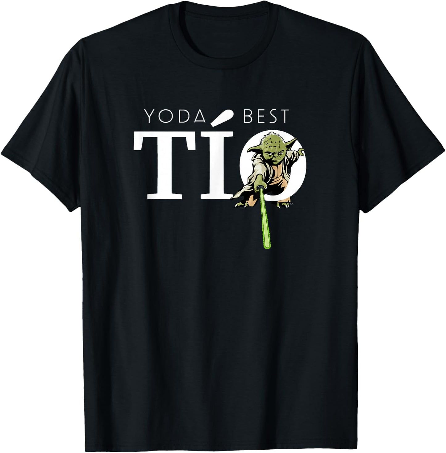 Star Wars Yoda Lightsaber Best Tio Birthday Father's Day T-Shirt - T-Shirt | Black