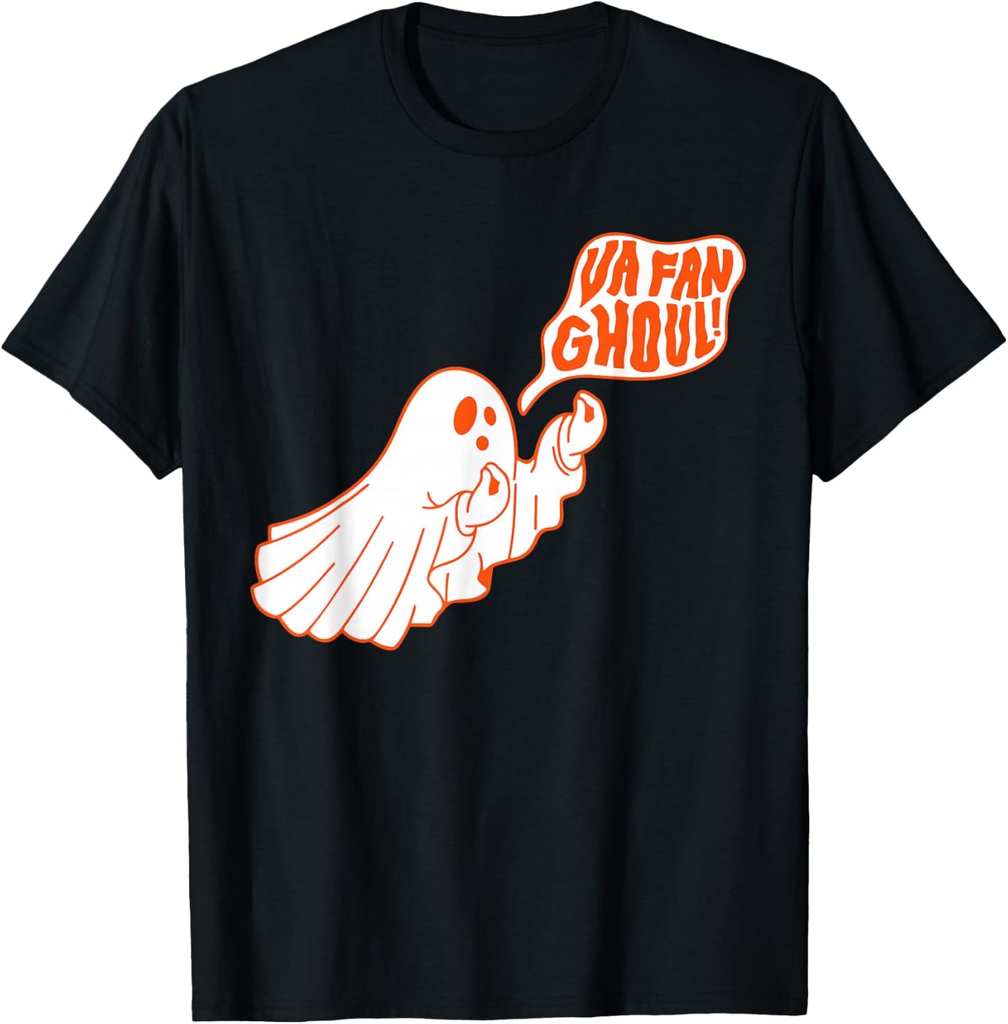 Va Fan Ghoul Ghost Italian Halloween Funny Costume Men Women T-Shirt - T-Shirt | Black