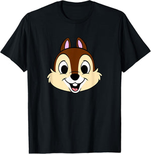 Disney Chip and Dale Chip Big Floating Head T-Shirt - T-Shirt | Black