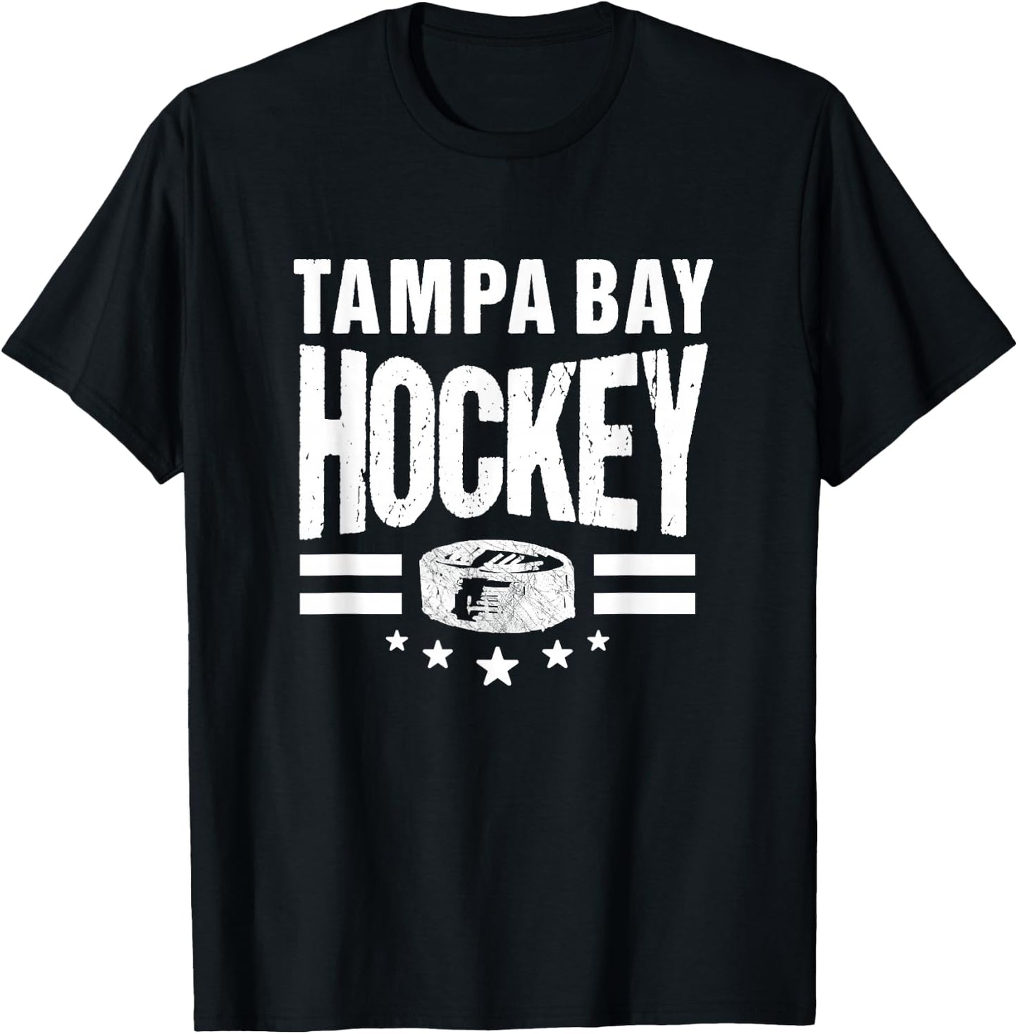 Hockey Tampa Bay Throwback Blue TB Retro Tampa Bay Fan Pro T-Shirt - T-Shirt | Black