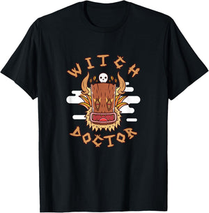 Witch Doctor Healer Shaman Head T-Shirt - T-Shirt | Black