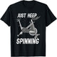 Just Keep Spinning / Spinning Indoor Cycling Bike Design T-Shirt - T-Shirt | Black
