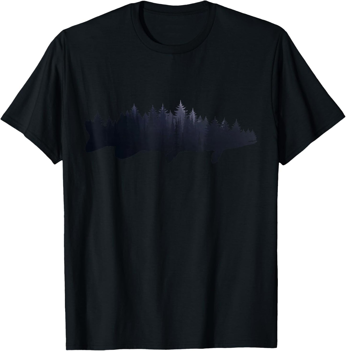 Musky Pike Fishing Forest Fish Nature Outdoor Fisherman T-Shirt - T-Shirt | Black