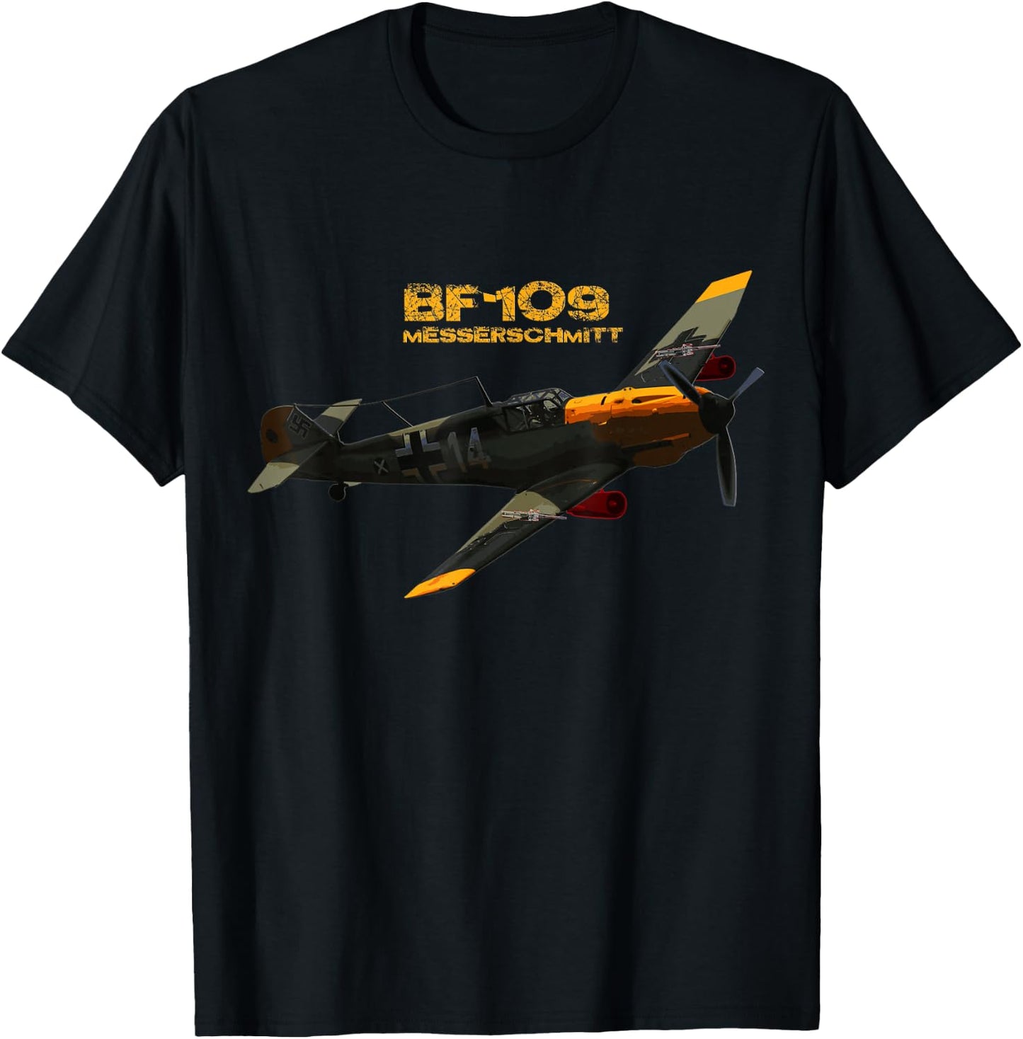 Bf-109 Messerschmitt T-Shirt - T-Shirt | Black