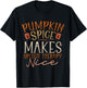Pumpkin Spice Makes Speech Therapy Nice Fall Thanksgiving T-Shirt - T-Shirt | Black