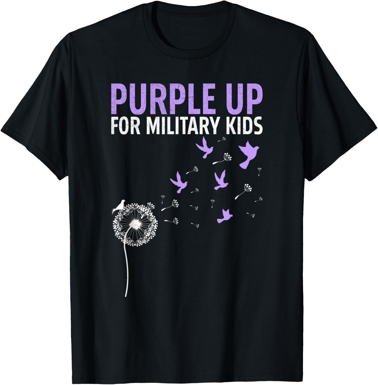 Purple Up for Military Kids Military Child T-Shirt - T-Shirt | Black