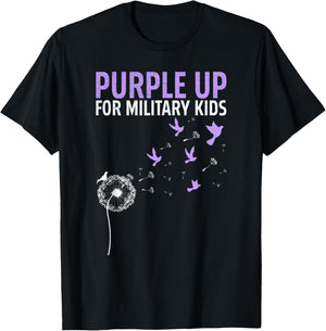 Purple Up for Military Kids Military Child T-Shirt - T-Shirt | Black