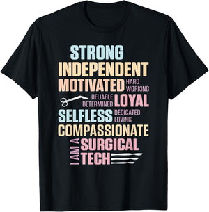 Surgical Technologist Rely Scrub Tech T-Shirt - T-Shirt | Black