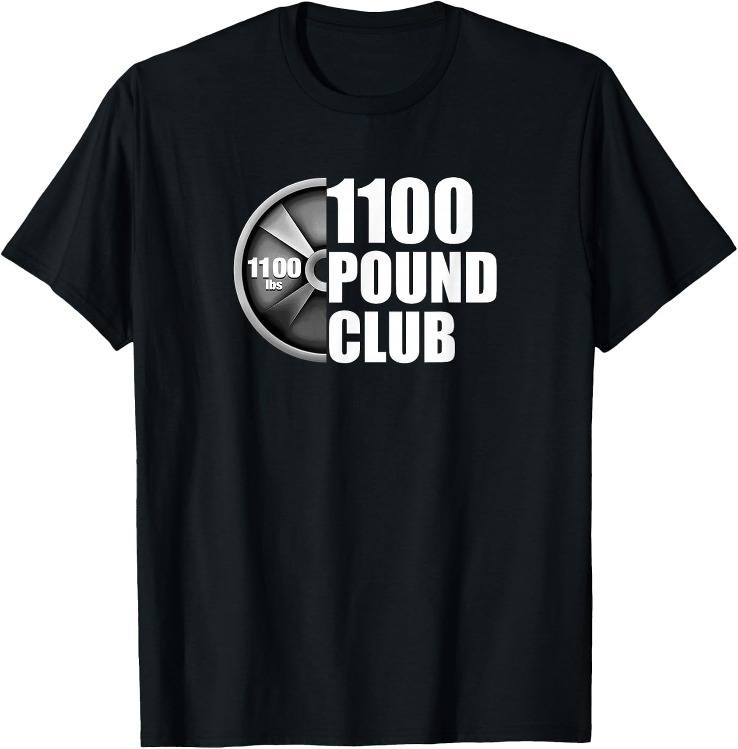 1100 Pound Club Powerlifting T-Shirt - T-Shirt | Black