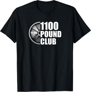 1100 Pound Club Powerlifting T-Shirt - T-Shirt | Black