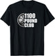 1100 Pound Club Powerlifting T-Shirt - T-Shirt | Black