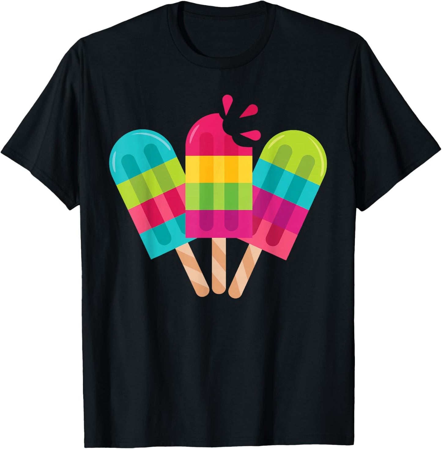 Cool fun summer ice pop chill out T-Shirt - T-Shirt | Black