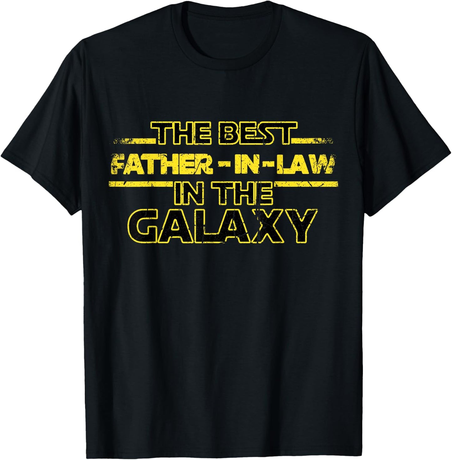Best Father-in-Law in Galaxy Gift Father in Law Vintage T-Shirt - T-Shirt | Black