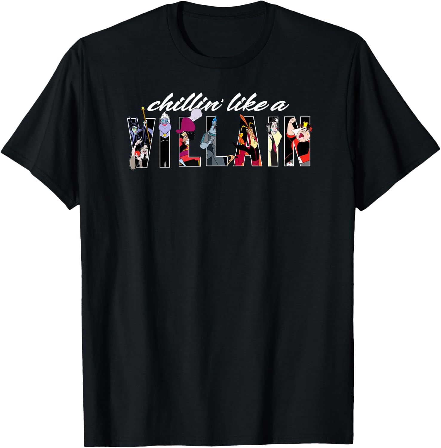 Disney - Villains Chillin Like A Villain T-Shirt - T-Shirt | Black