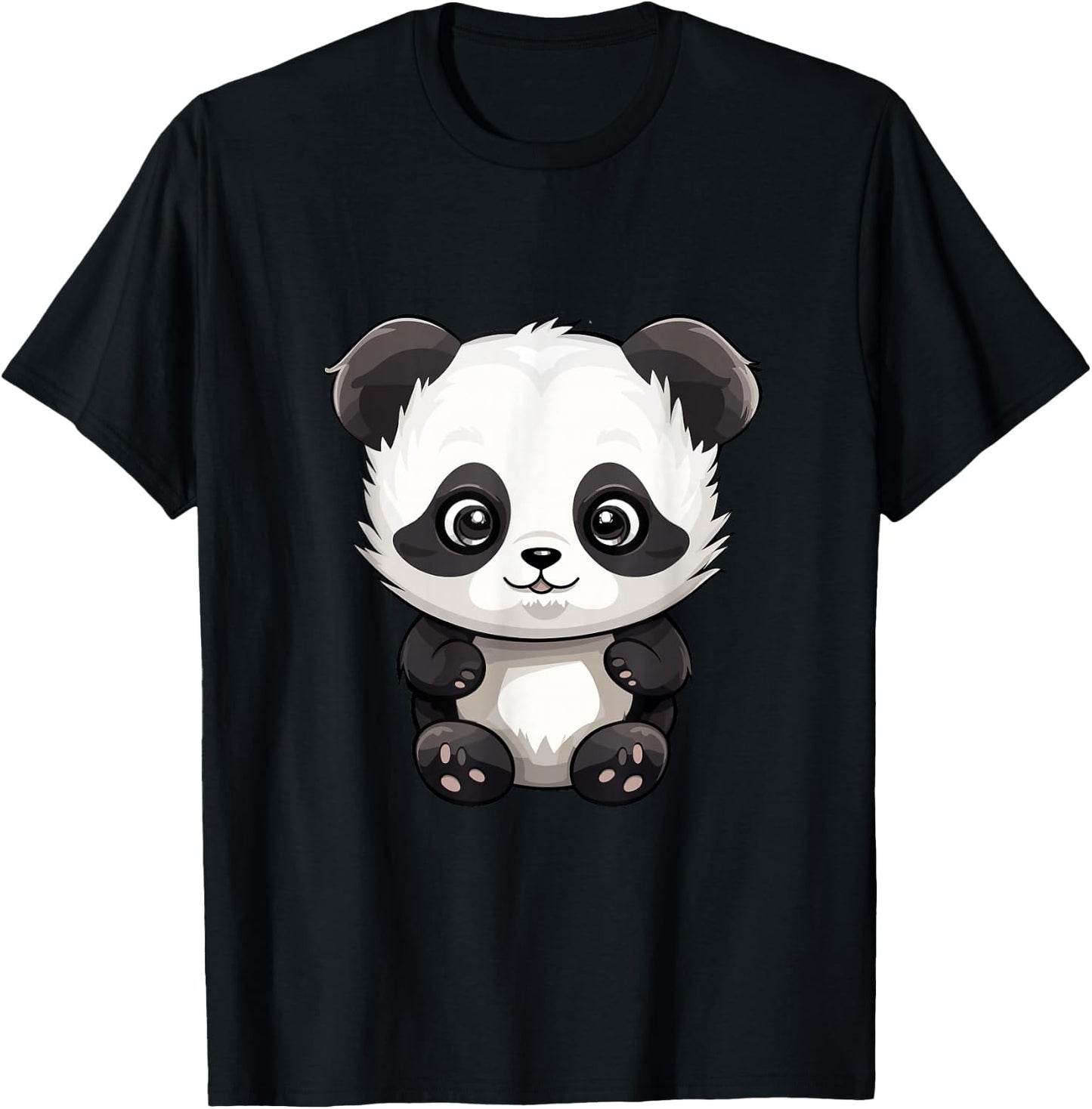 Cute Little Panda Bear Panda Lover Pandas Women Kids T-Shirt - T-Shirt | Black