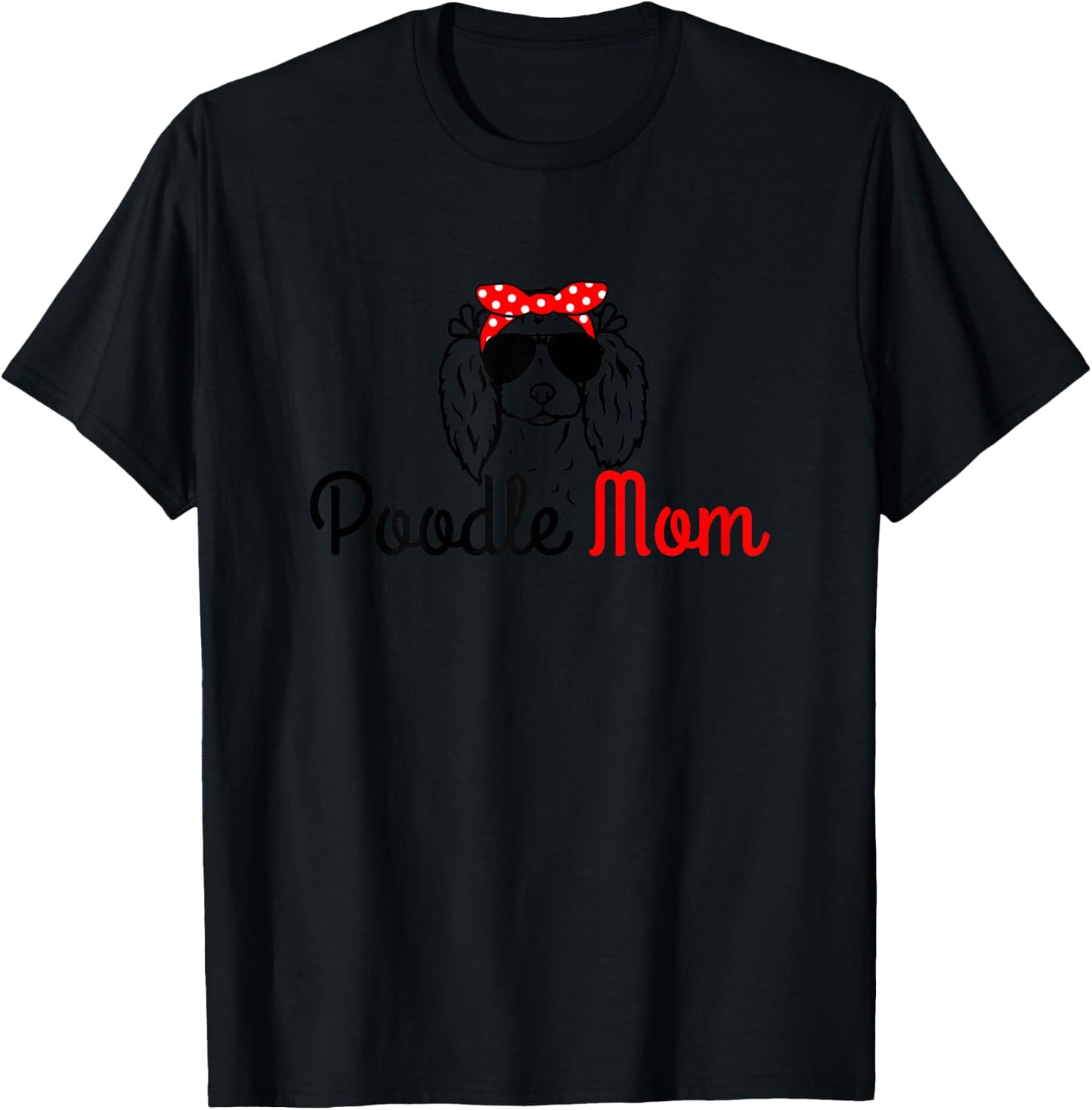 Poodle Mom Vintage Funny Cute Dog Poodle Mom T-Shirt - T-Shirt | Black
