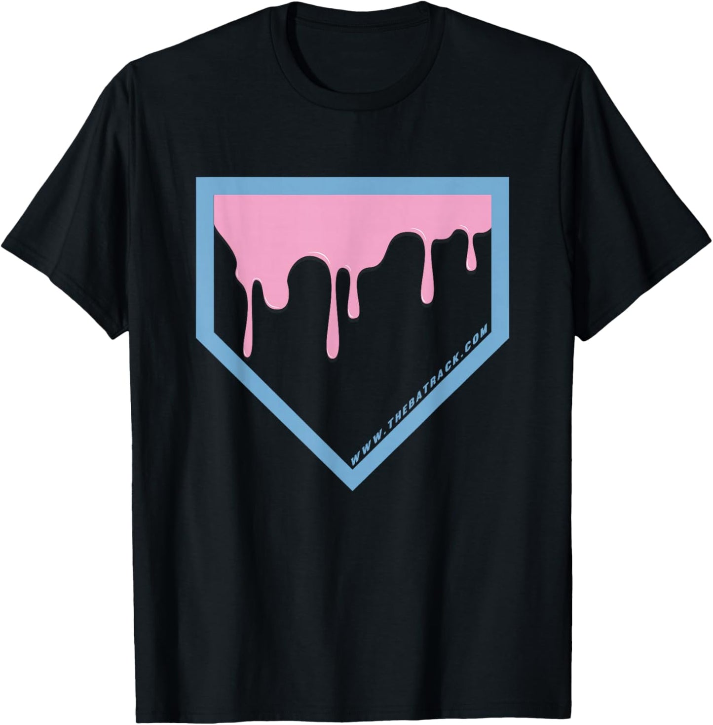 Baseball Home Plate Drip 2 T-Shirt - T-Shirt | Black
