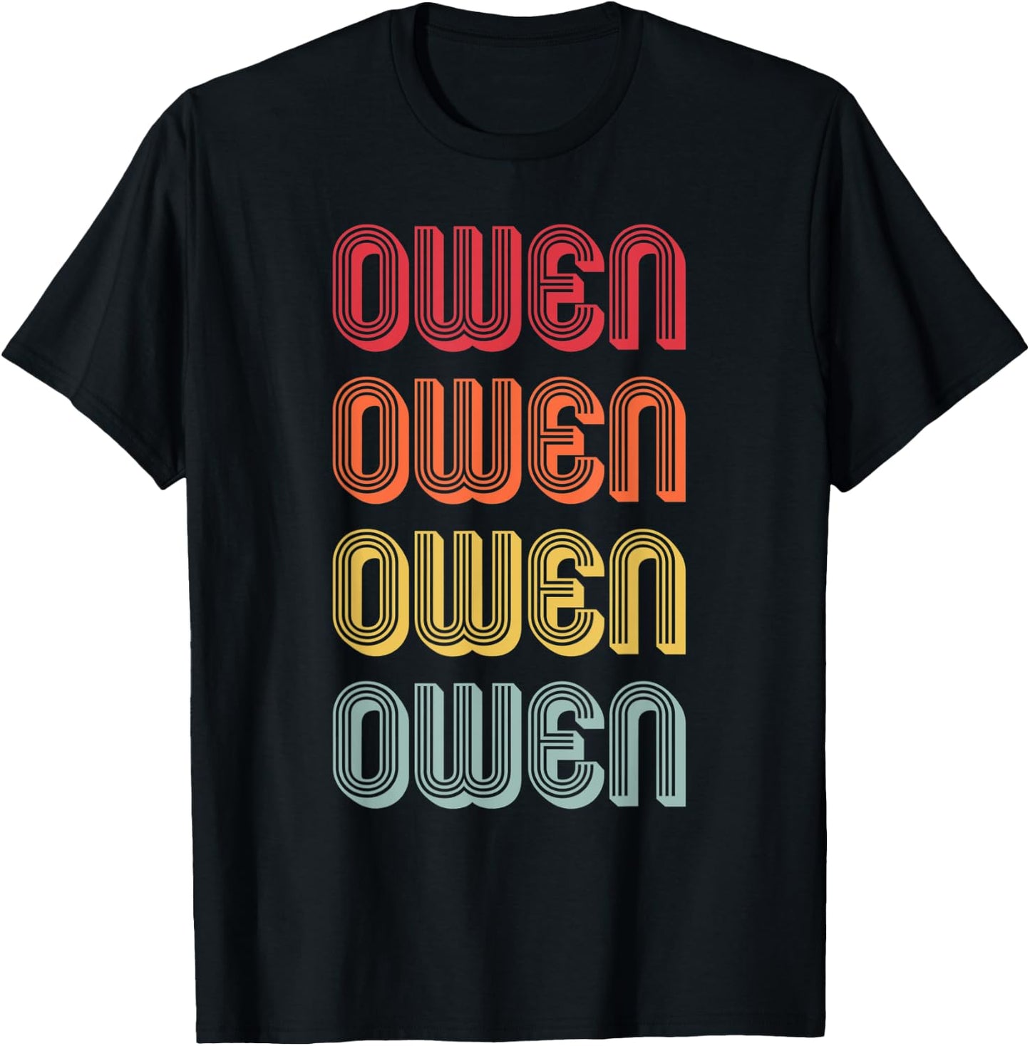 OWEN Gift Name Personalized Funny Retro Vintage Birthday T-Shirt - T-Shirt | Black