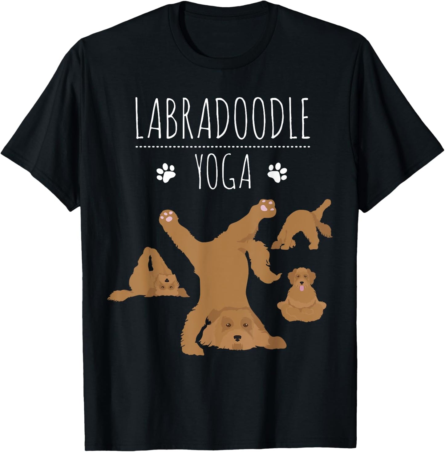 Labradoodle gifts - Goldendoodle Yoga Doodle mom Doodle dog Women Kids T-Shirt - T-Shirt | Black