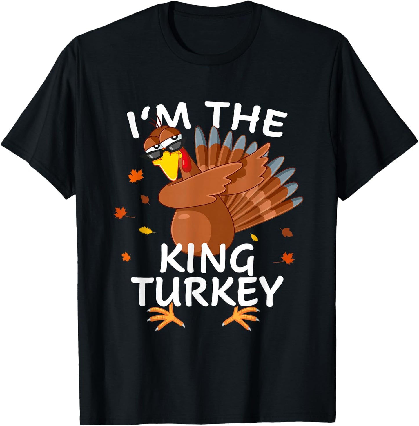 King Turkey Matching Outfit Thanksgiving Pajamas Family T-Shirt - T-Shirt | Black