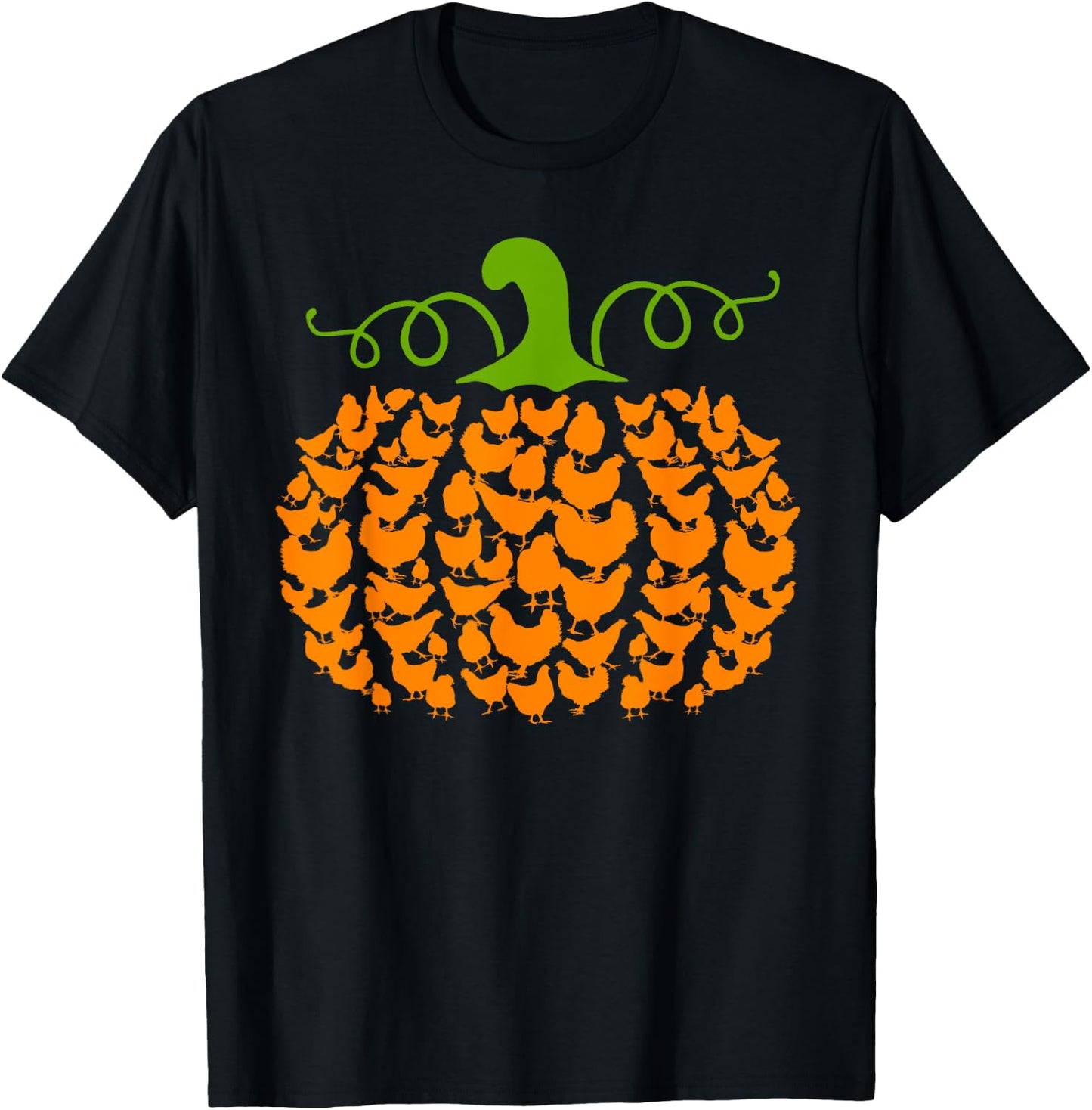 Pumpkin Chickens Lover Halloween Costume Girls Women T-Shirt - T-Shirt | Black