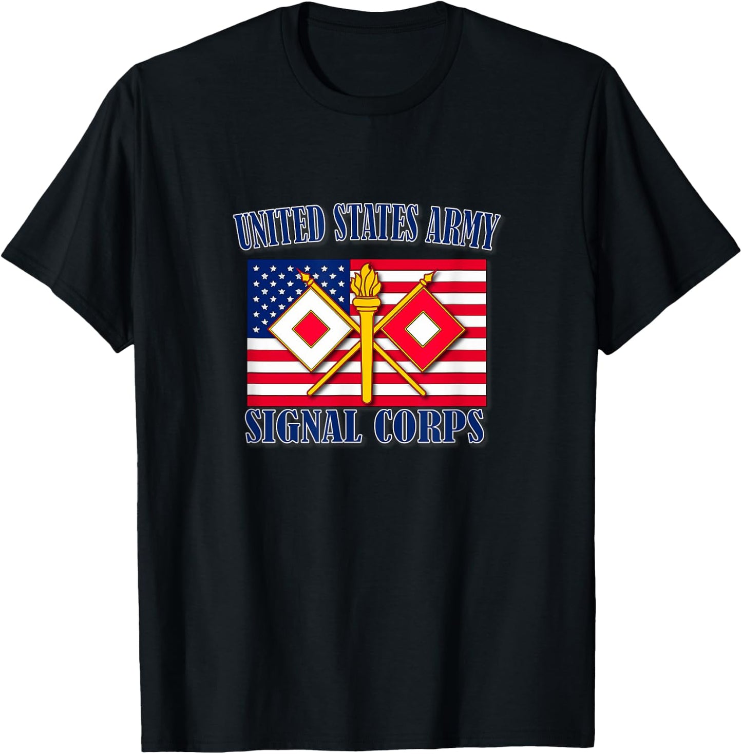 Signal Corps (Front Design) T-Shirt - T-Shirt | Black