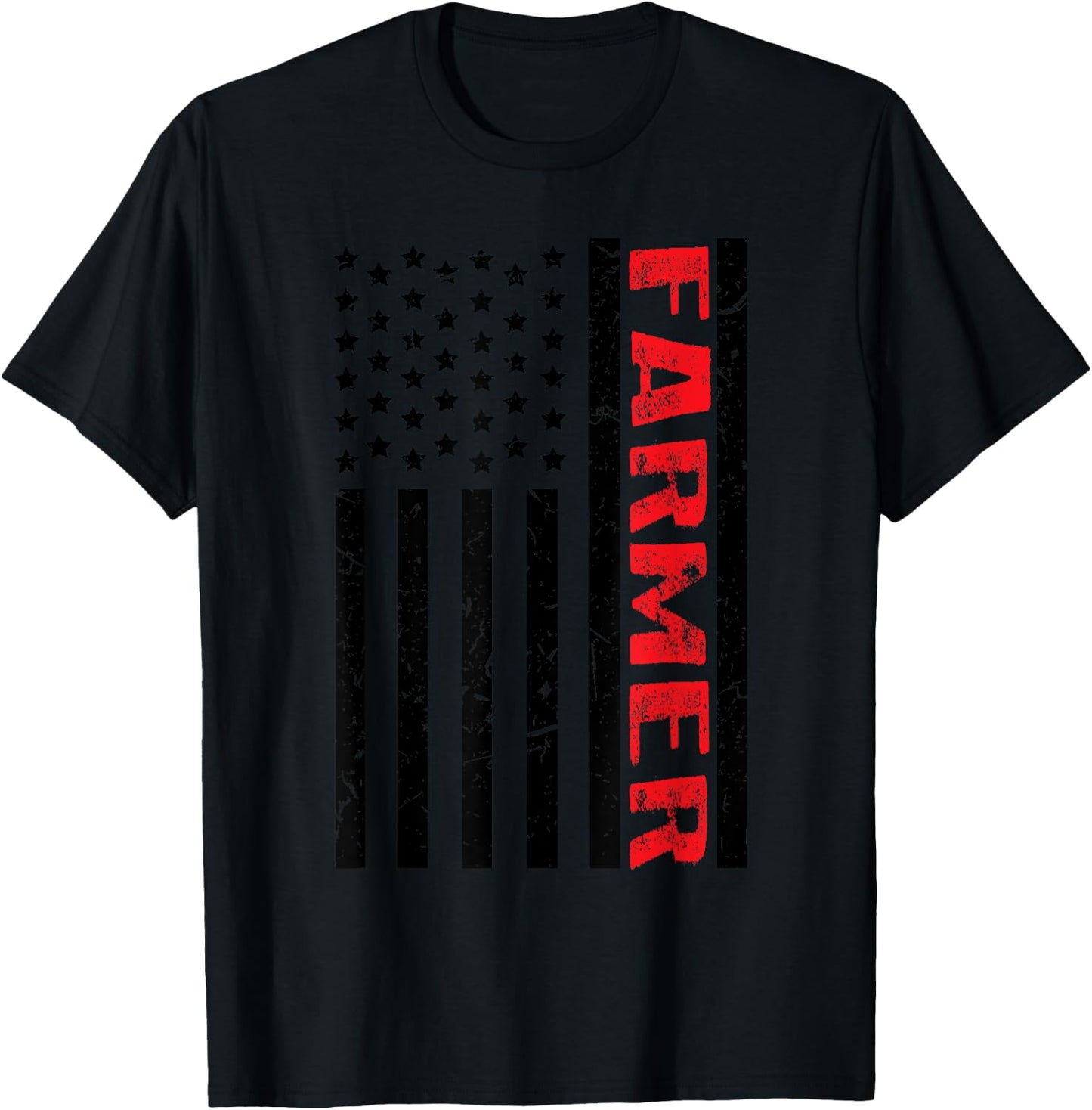 4th Of July Farmer American Farm Cow Tractor Flag Patriotism Kids Men T-Shirt - T-Shirt | Black