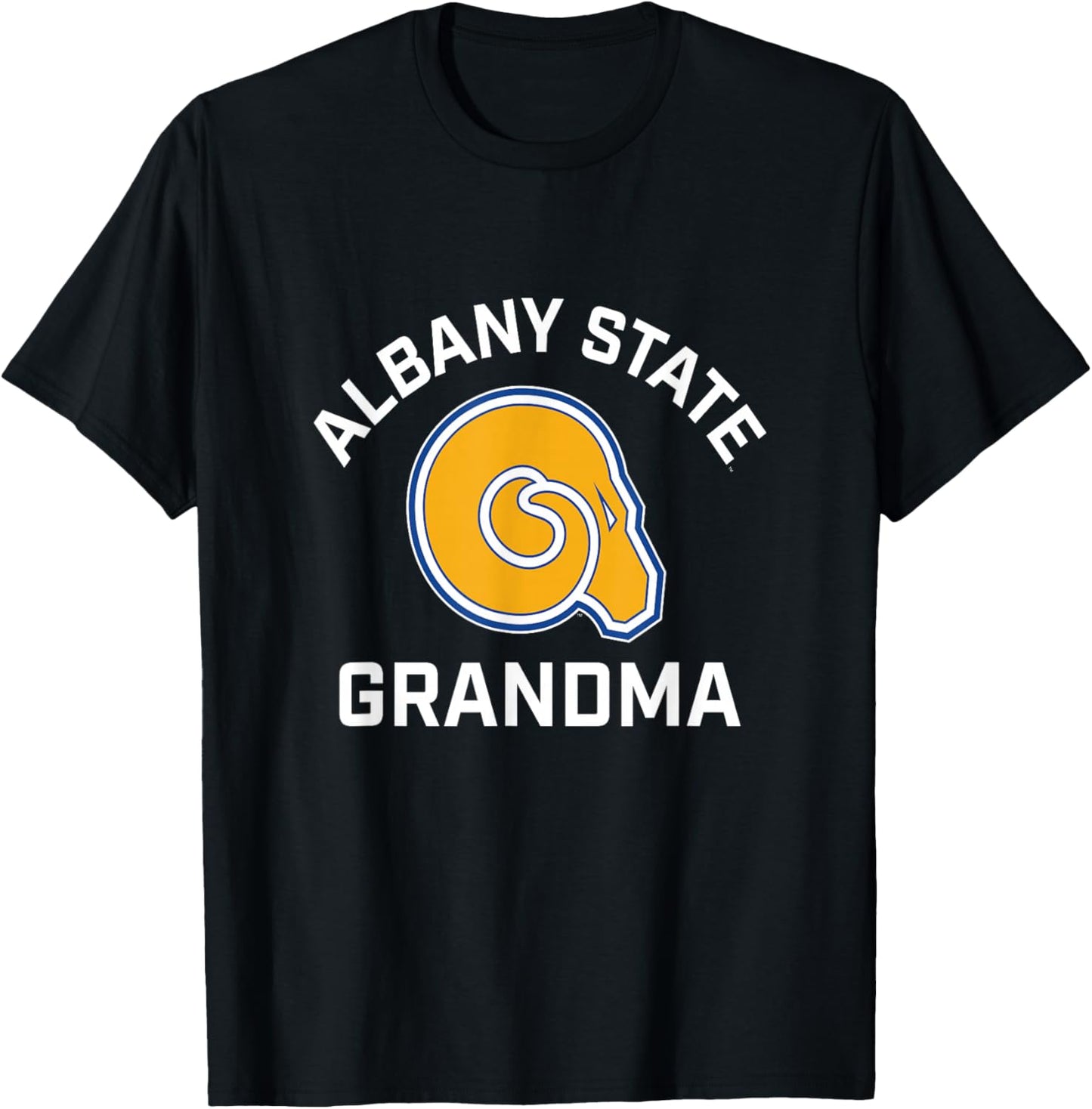Albany State University Golden Rams Arched Grandma T-Shirt - T-Shirt | Black