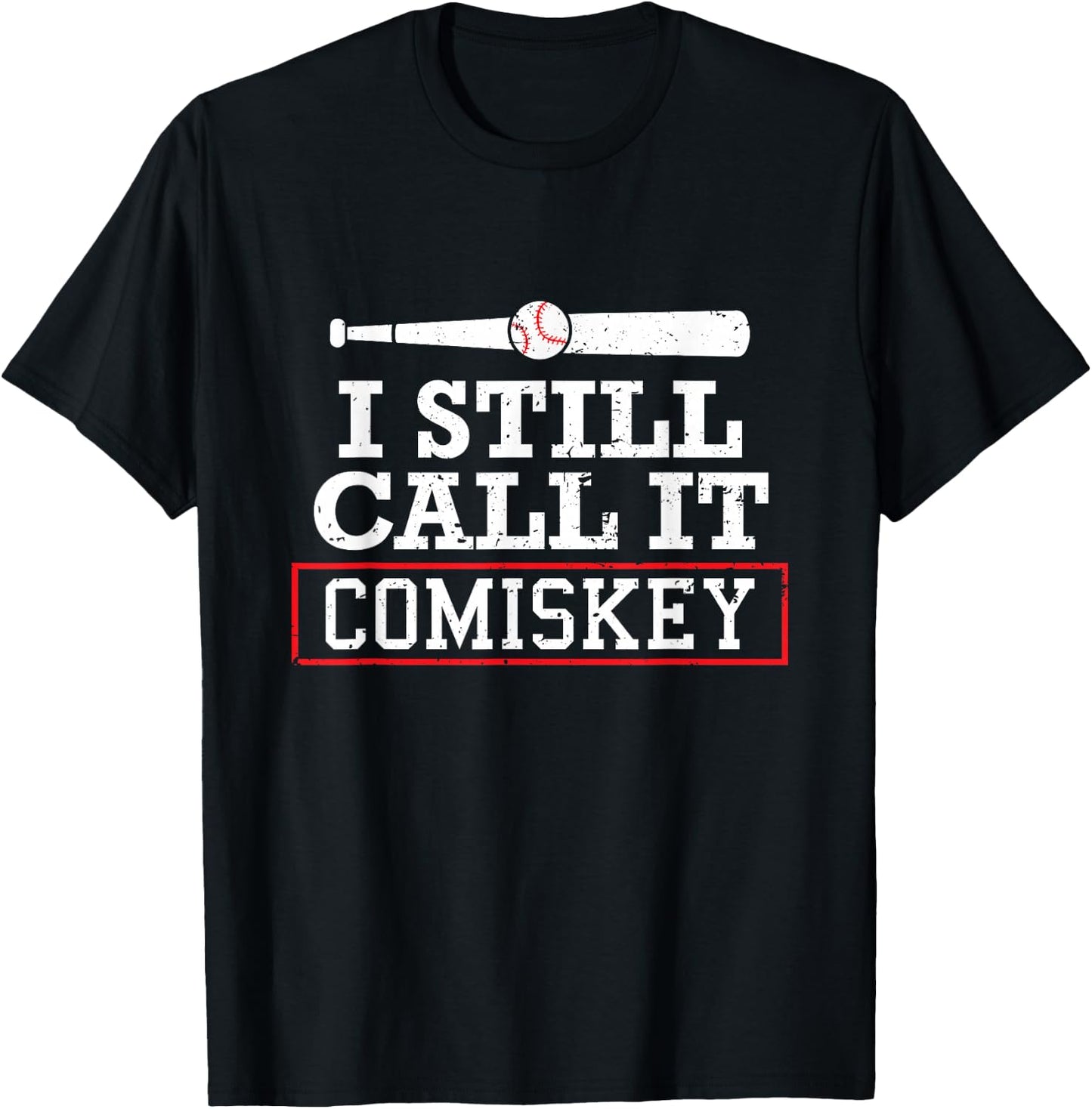 I Still Call It Comiskey Distressed Baseball T-Shirt - T-Shirt | Black