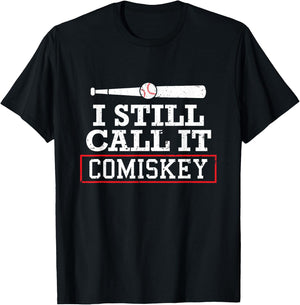 I Still Call It Comiskey Distressed Baseball T-Shirt - T-Shirt | Black