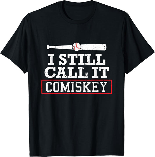 I Still Call It Comiskey Distressed Baseball T-Shirt - T-Shirt | Black