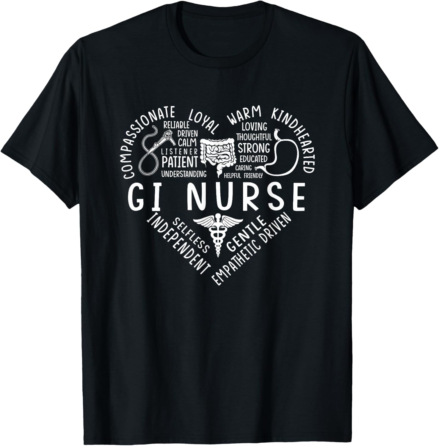 Gastroenterology Nurse Endoscopy Colonoscopy T-Shirt - T-Shirt | Black