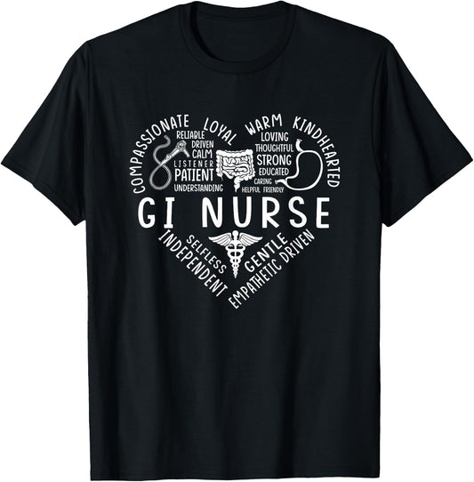 Gastroenterology Nurse Endoscopy Colonoscopy T-Shirt - T-Shirt | Black