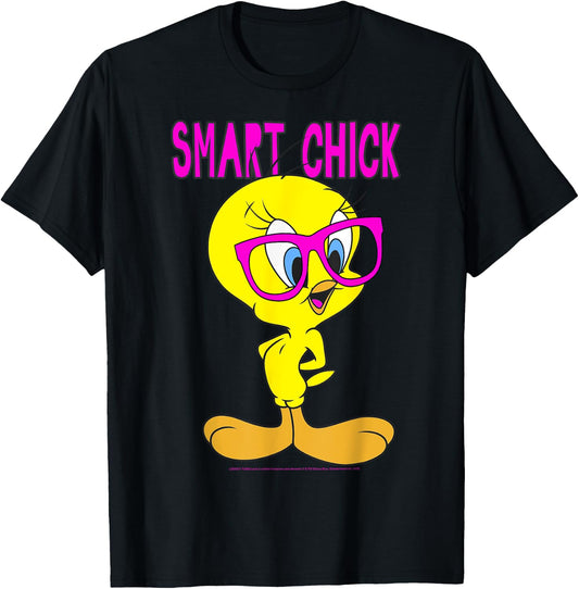 Looney Tunes Tweety Bird Smart Chick T-Shirt - T-Shirt | Black