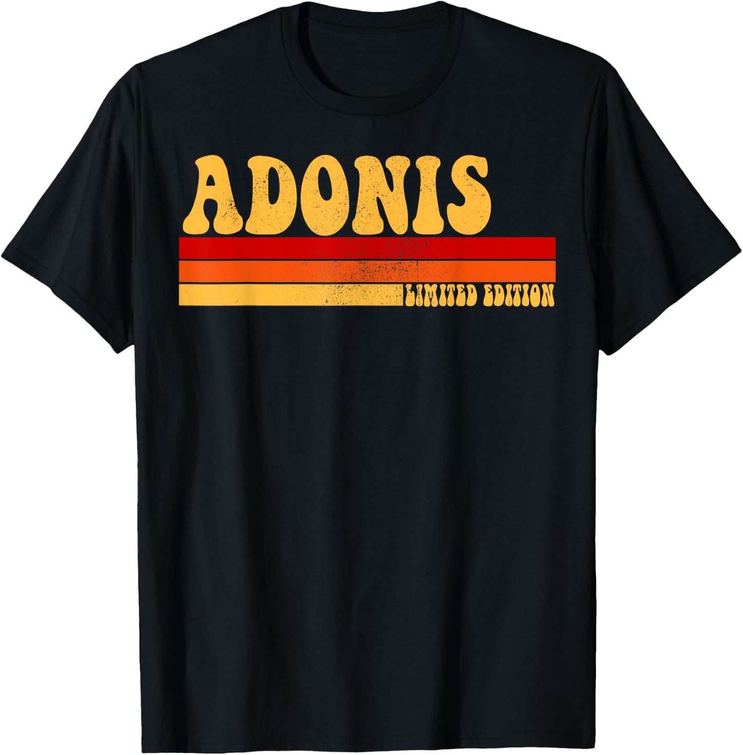 ADONIS Name Personalized Idea Men Retro Vintage ADONIS T-Shirt - T-Shirt | Black