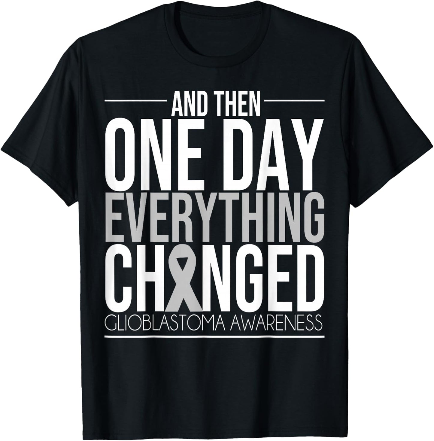 Glioblastoma Awareness Figh Brain Tumor Cure Brain Cancer T-Shirt - T-Shirt | Black