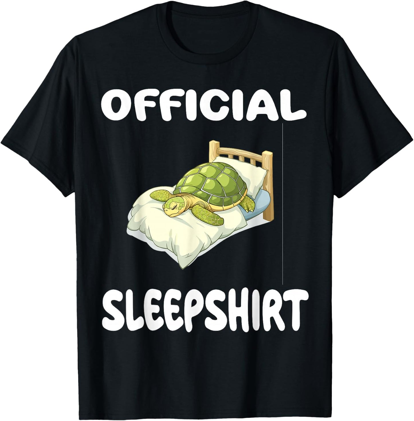 Turtle Official Sleepshirt Pajamas Nightgown T-Shirt - T-Shirt | Black