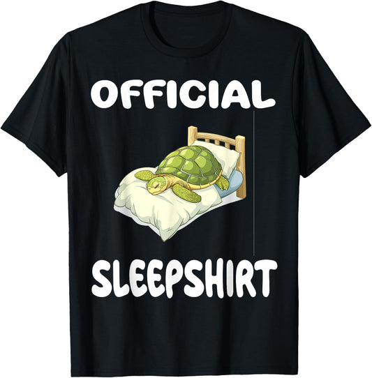 Turtle Official Sleepshirt Pajamas Nightgown T-Shirt - T-Shirt | Black