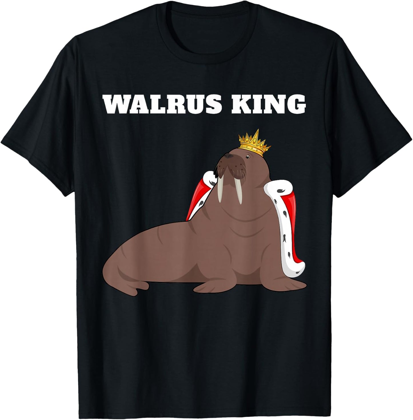 Walrus King | Walrus | Boys Walrus T-Shirt - T-Shirt | Black