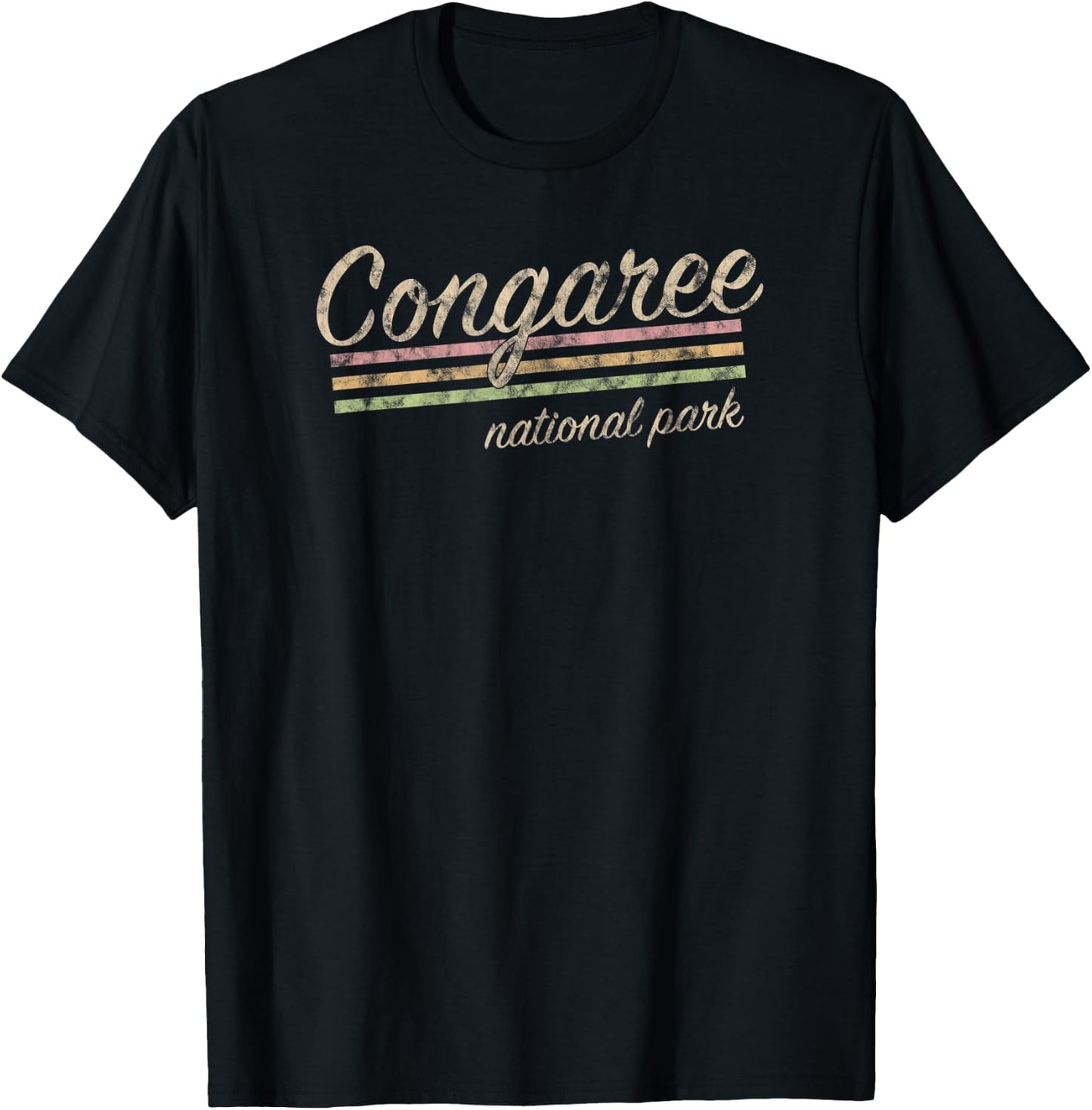 Congaree National Park Retro Vintage T-Shirt - T-Shirt | Black