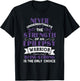 Never Underestimate The Strength of Epilepsy Warrior Purple T-Shirt - T-Shirt | Black
