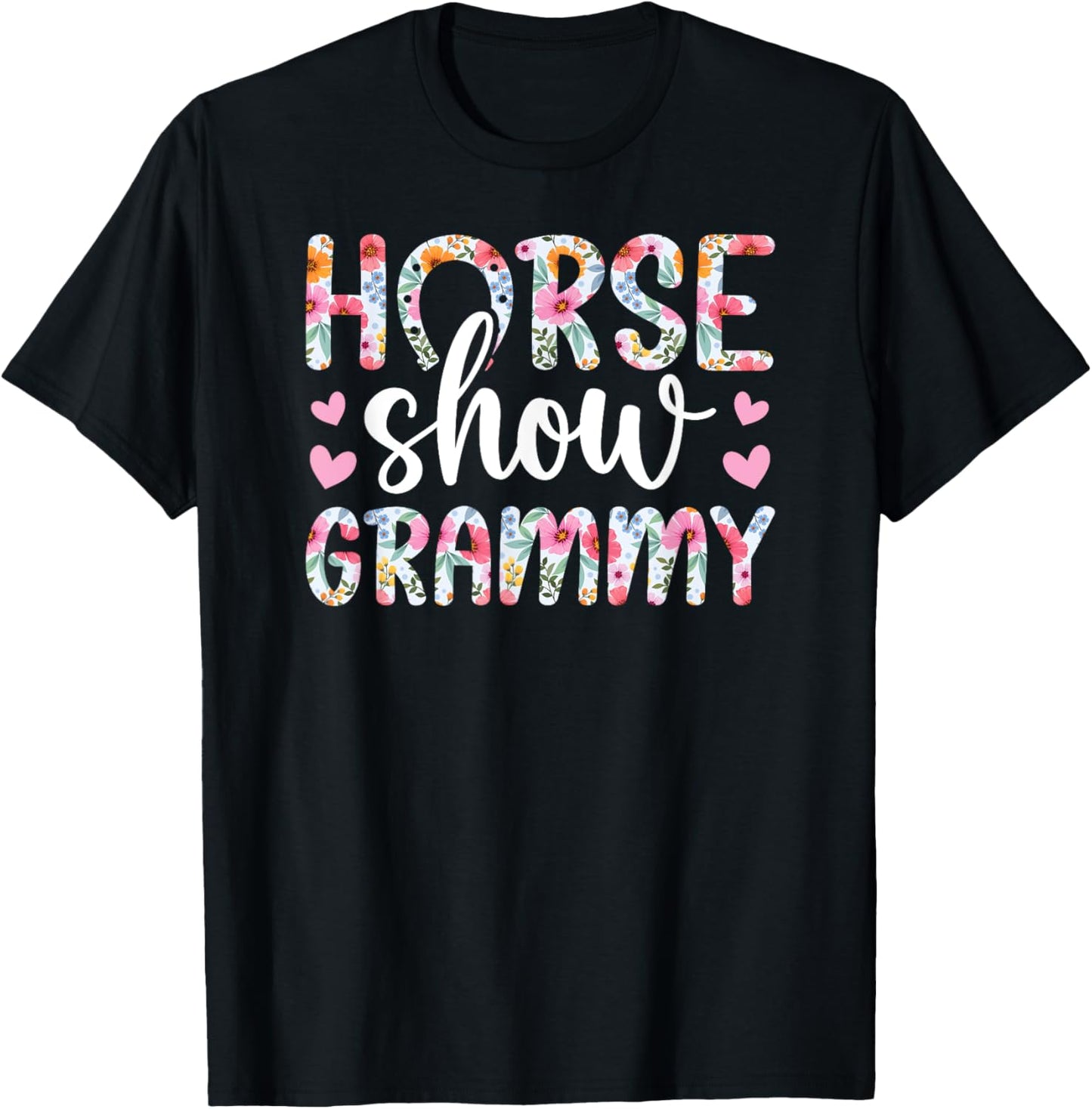 Horse Show Grammy Grandma Equestrian Grammy T-Shirt - T-Shirt | Black